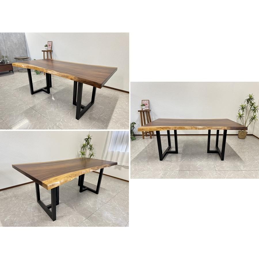 無垢 一枚板テーブル 幅180cm 天厚55mm 一点モノ 脚付き 一枚板 座卓可