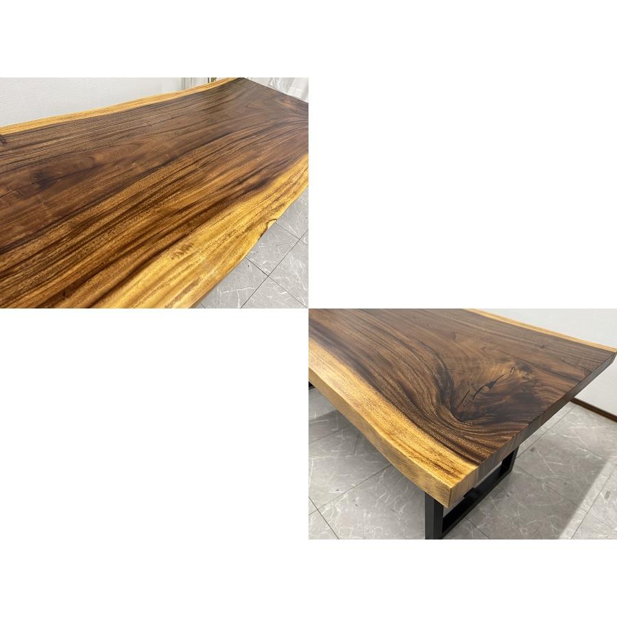 無垢 一枚板テーブル 幅200cm 天厚5.5 一点モノ 脚付き 一枚板 座卓可