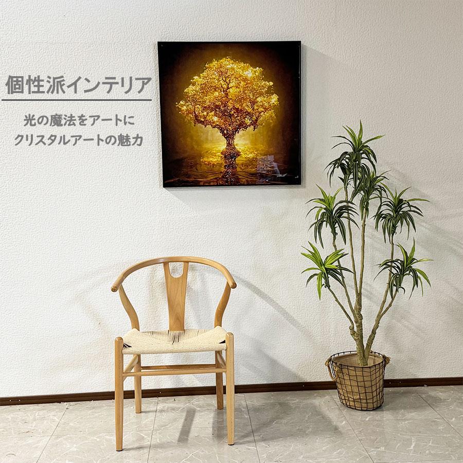 新品・未使用　巨大　水晶絵　アートパネル　金のなる木　金運　クリスタル　絵画　アート　ゴールド 巨大 水晶絵 アートパネル 金のなる木 金運 クリスタル 絵画 アート