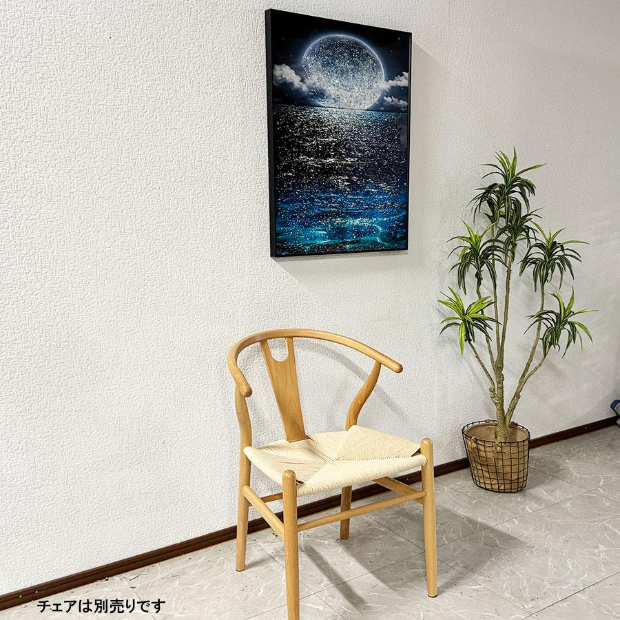 クリスタル アートパネル 水晶パネル 60×80 壁掛け絵 パネル 海 夜景