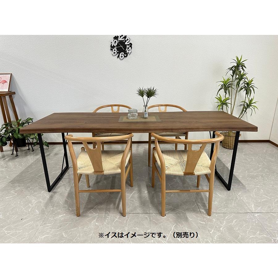 【送料込／激レア商品】北欧モダンテーブル210cmウォールナット無垢定価36万円 アウトレット ダイニングテーブル 幅210cm ウォールナット厚突板 一枚