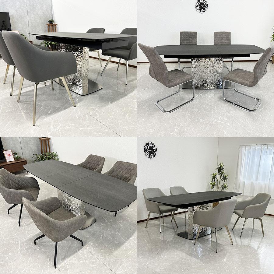 セラミック ダイニングテーブル 伸縮 160-200cm イタリア製 セラミック ダイニングテーブル 伸縮 160-200cm イタリア製