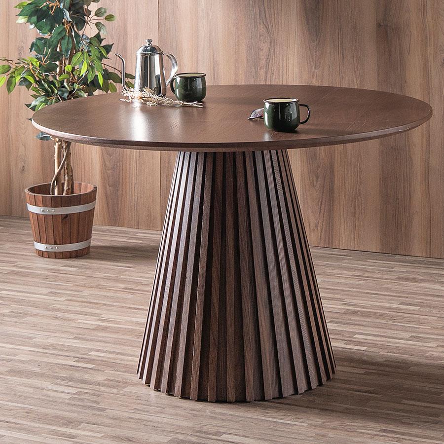 ダイニングテーブル 丸テーブル 110cm 丸 丸型 ナチュラル/ブラウン 天然木突板 おしゃれ 木製 テーブル 円形 プルート |  | 09