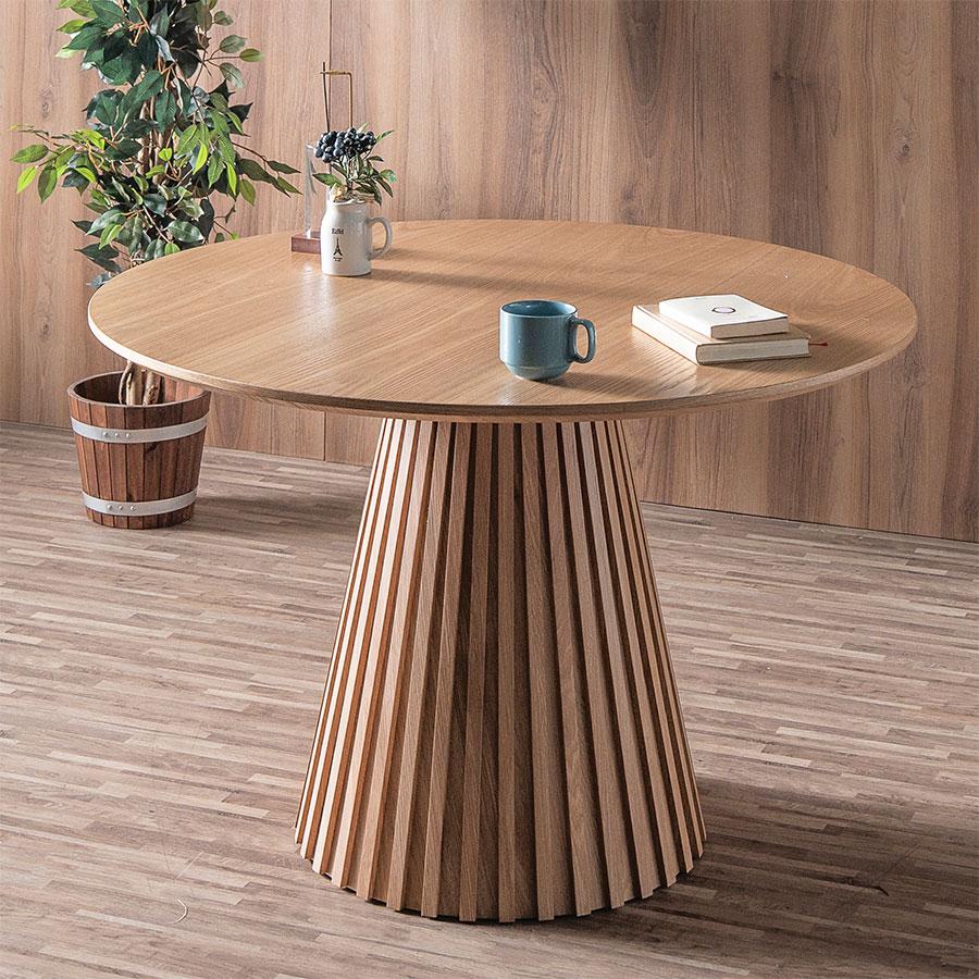 ダイニングテーブル 丸テーブル 110cm 丸 丸型 ナチュラル/ブラウン 天然木突板 おしゃれ 木製 テーブル 円形 プルート |  | 10