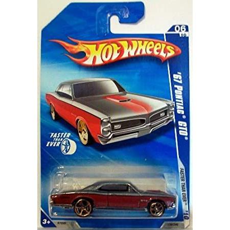Hot Wheels 2010-134 Red/Grey '67 Pontiac GTO Faster Than Ever 1:64 Scale