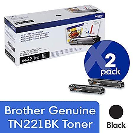 最新デザインの Brother Ap with Cartridge Toner Black Yield Standard 2-Pack TN221BK Genuine インクカートリッジ