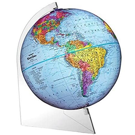 人気新品 Political Ocean Blue Panorama Replogle Globe 3 Smooth Map Relief Raised 地球儀
