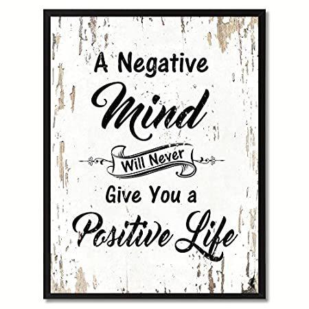 【税込?送料無料】 Mind Negative A SpotColorArt Will 額入りキャンバスアート Life Positive You Give Never 日本画
