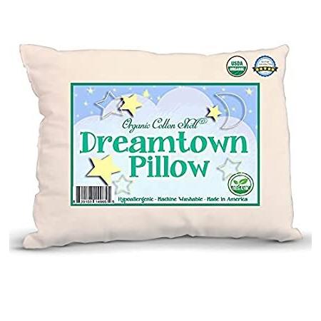 愛用  DREAMTOWN KIDS Organic Standard Adult Size Pillow with Organic Cotton Shell 首枕、ネックピロー