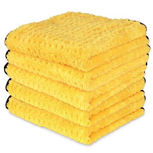 Liquid X Yellow Xtreme Plush Waffle Weave Microfiber Detailing Towel Guaran｜mechalogi｜02