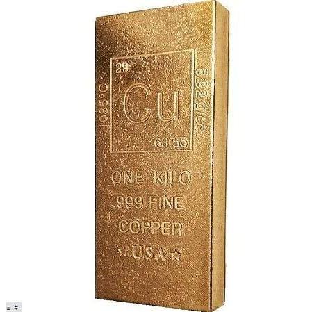 1 Kilo Copper Bar Bullion Paperweight 999 Pure Chemistry Element Design ペーパーウェイト Ilgaimportadora Com