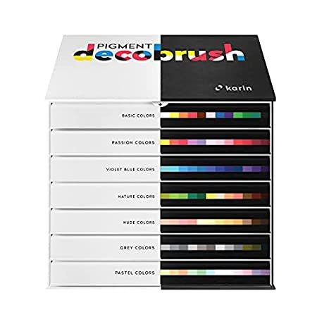 売れ筋がひ！ Decobrush Pigment Karin Crafting K Size, One Mullticolor, Pen, Marker Brush イラスト用マーカー