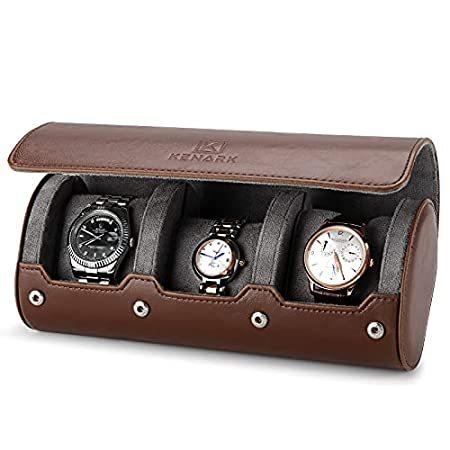 正規代理店 Watch - PLUS-BR KW6M Roll Watch KENARK Travel Leather - Watches 3 for Case その他メンズアクセサリー