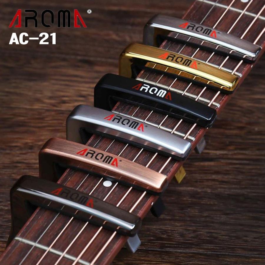 AROMA AC-21】 No.6 SILVER 高品質 新品 ウクレレ ギター カポ