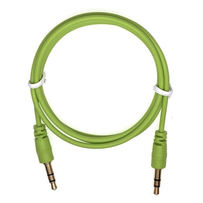 オーディオケーブル 3.5mm プラグジャック ステレオ 両端 ゴールドメッキ加工 全長1メートル 全9色から選択可能 【レッド