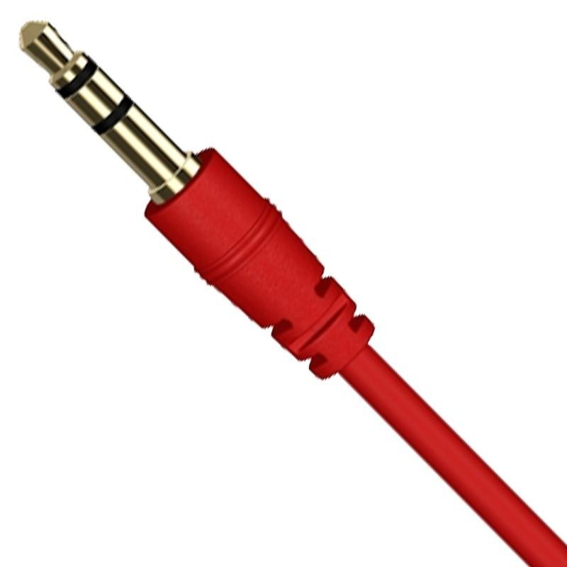 オーディオケーブル 3.5mm プラグジャック ステレオ 両端 ゴールドメッキ加工 全長1メートル 全9色から選択可能 【パープル