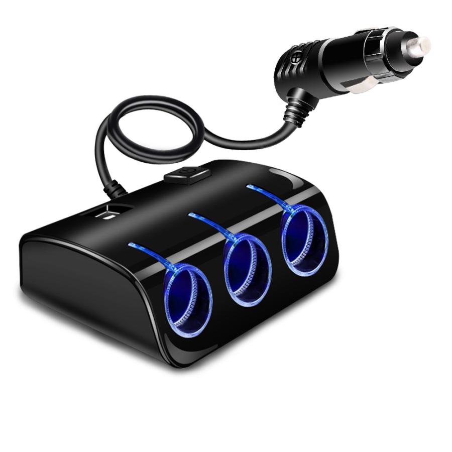 ブラック トラック 12v車 増設 シガーソケット 3連 Usb2ポート 電源ボタン付き 充電 分配器 充電器 シガーライターソケット Car Socket3port Bk メカニックサポートyahoo 店 通販 Yahoo ショッピング