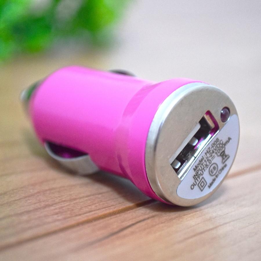 No.6】ピンク 車 USB 充電器アダプター シガーソケット : メカニック