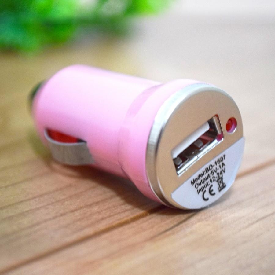 No.6】ピンク 車 USB 充電器アダプター シガーソケット : メカニック