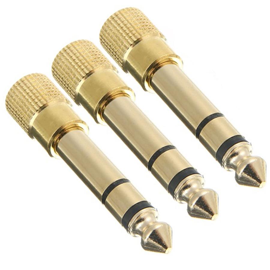 3.5mm ステレオ ミニプラグ (オス) - 6.3mm 標準プラグ (メス