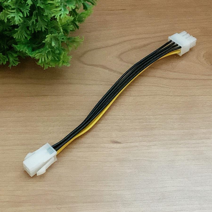 新品 CPU電源 4ピン から 8ピン へ 変換ケーブル 15cm : メカニック