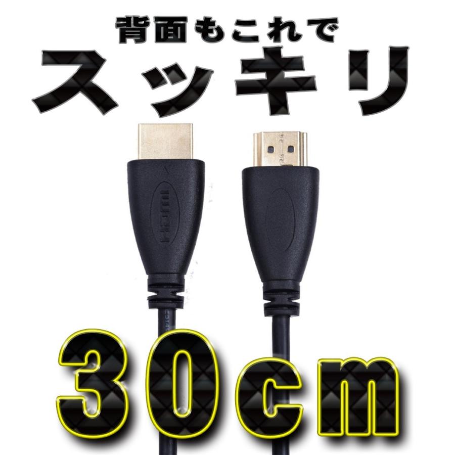 Hdmiケーブル 0 3m 4k 3d対応 フルハイビジョン 背面美人 価格 Ver2 0