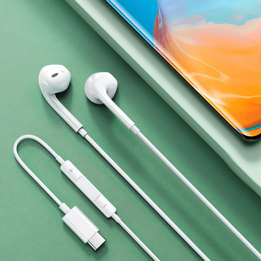 Type C端子 ヘッドセットマイク 音量調整対応 マイク付き イヤホン 高品質 Android 対応 115cm ジャック 全国送料無料 ホワイト Hqearphone A メカニックサポートyahoo 店 通販 Yahoo ショッピング