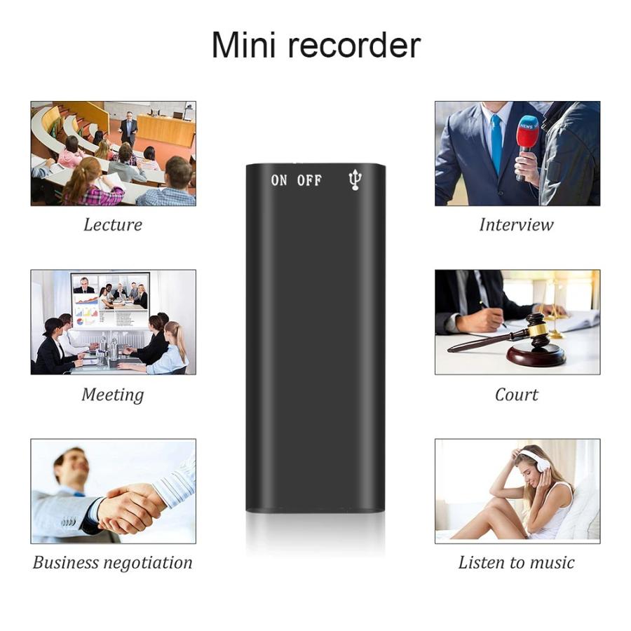 高音質 ボイスレコーダー 録音機 コンパクト USBボイスレコーダー MP3プレイヤー フラッシュメモリー 8ＧＢにもなる 録音 ICレコーダーｘ１｜mechanicspk｜08