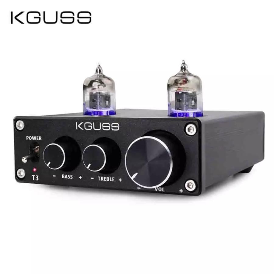 KGUSS T3 ミニ 6J1 プリアンプ 管アンプ HIFI オーディオ高音低音 調整