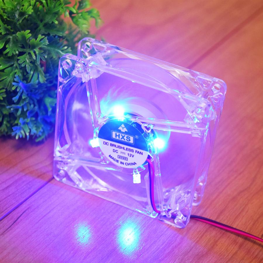 ブルー Led しっかり 冷却 静音 Pc Fan 8cm タイプ 12v Led12vfan メカニックサポートyahoo 店 通販 Yahoo ショッピング