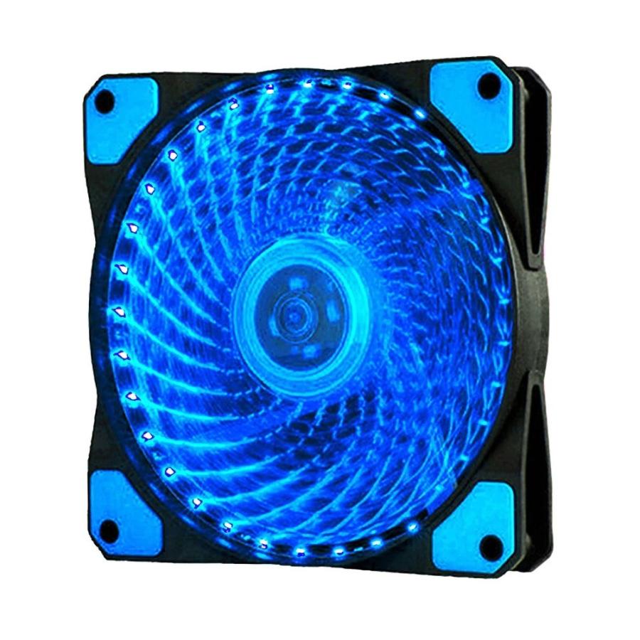 ブルー】 33個のLED内蔵 ケースファン 静音 LED しっかり 冷却