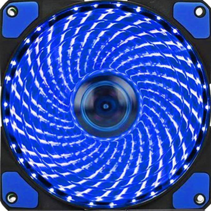 ブルー】 33個のLED内蔵 ケースファン 静音 LED しっかり 冷却 PC 12V