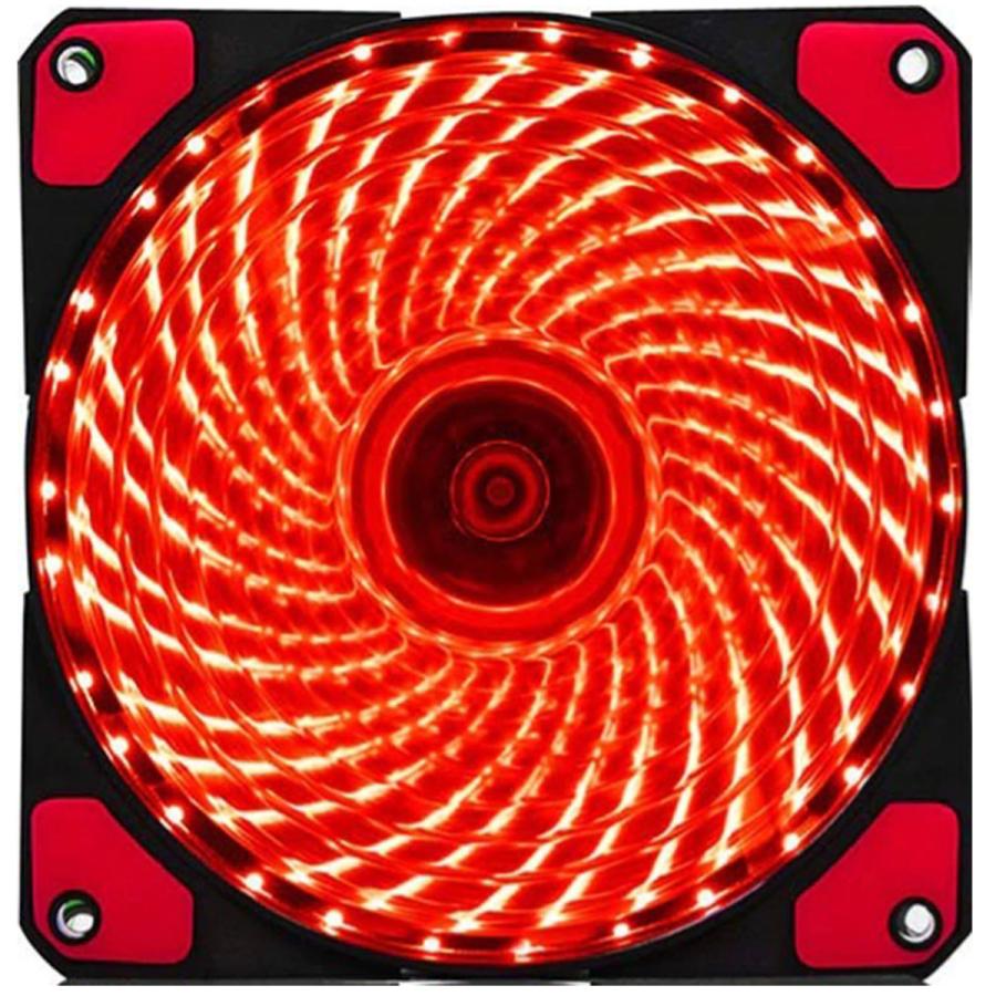 33個のLED内蔵 ケースファン 静音 LED しっかり 冷却 PC 12V FAN 12cm