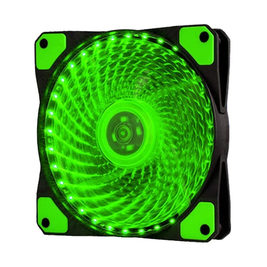 33個のLED内蔵 ケースファン 静音 LED しっかり 冷却 PC 12V FAN 12cm