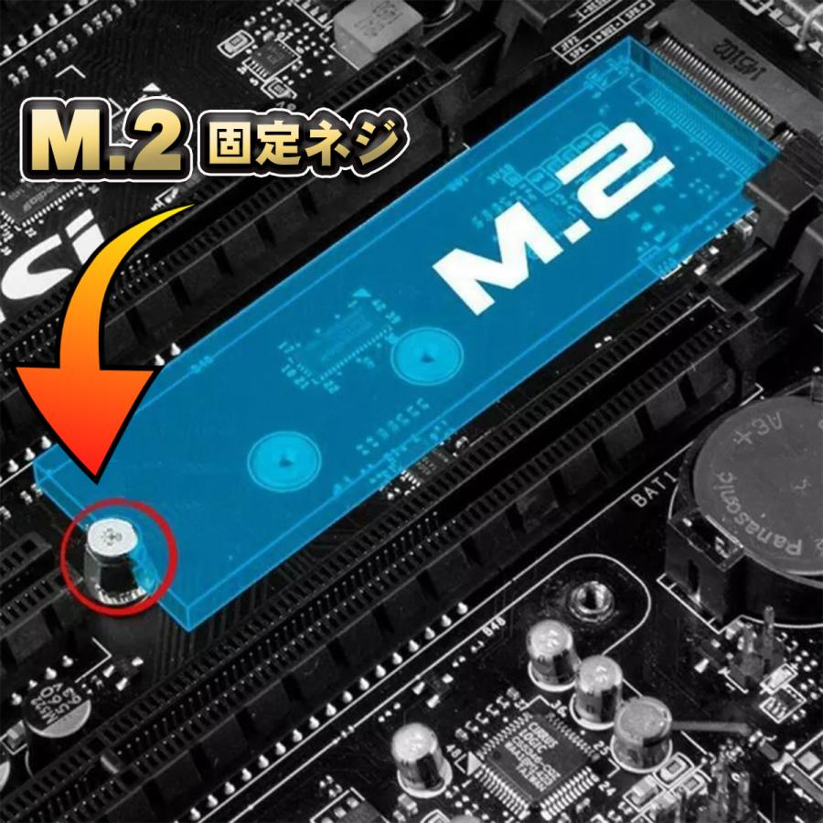 パーツ固定ネジ】 PCパーツ M.2 固定ネジ 5本セット シルバー 【管理