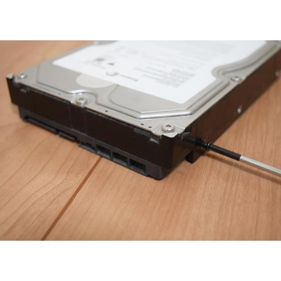 PCパーツ 固定ネジ M3.5x6mm 3.5インチHDD対応 MB対応 5本セット ブラック 