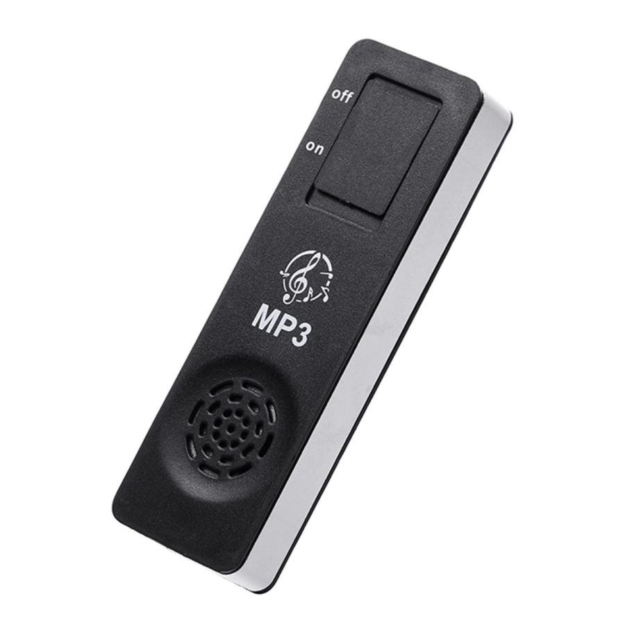 ブルー】新品 長方形 スピーカー内蔵 MP3 音楽 プレイヤー SDカード式