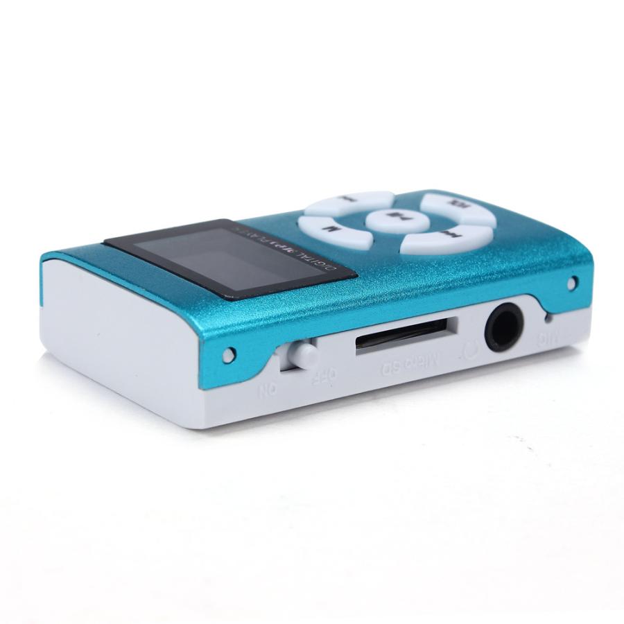 No.4【グリーン】新品 長方形 液晶画面付き MP3 音楽 プレイヤー SD