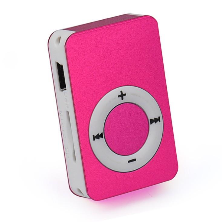No.3【ピンク】新品 MP3 プレイヤー SDカード式 音楽 充電ケーブル付き