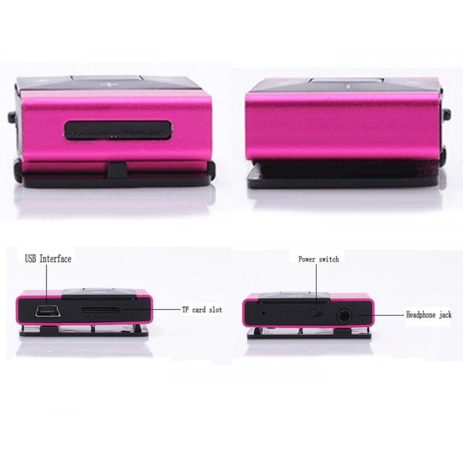 No.1【ピンク】新品 音楽 MP3 プレイヤー SDカード式 充電ケーブル付き