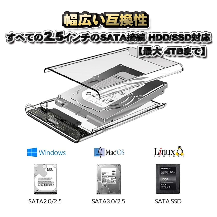高速データ転送 USB3.0 接続 2.5インチ HDD/SSD 電源不要 SATA
