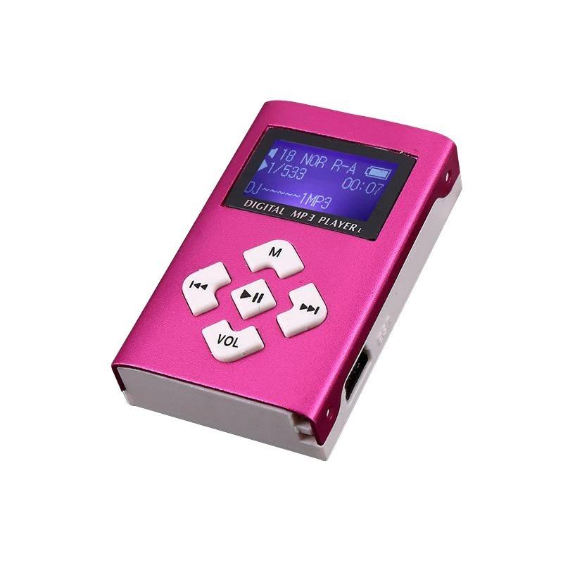 No.5 長方形 液晶画面付き MP3 音楽 プレイヤー SDカード式 (6色から選択可能)