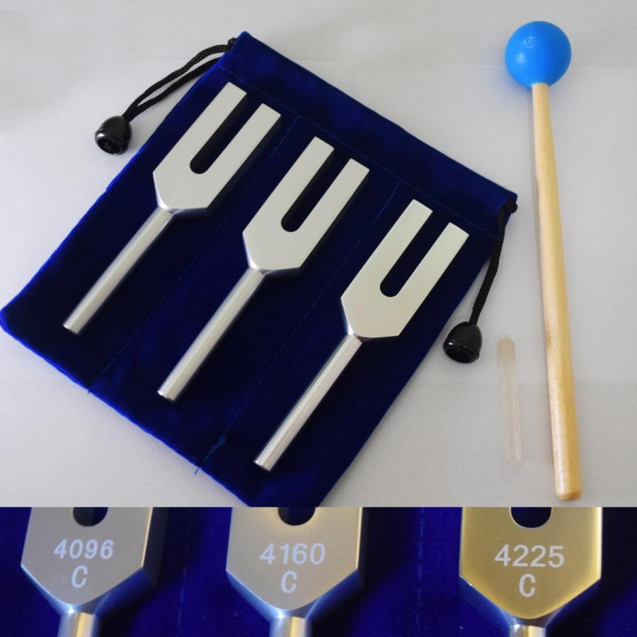 音叉 おんさ チューナー 3本セット「4096Hz 4160Hz 4225Hz