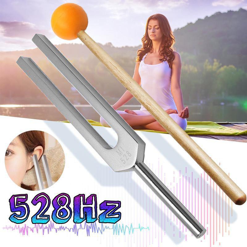 音叉 おんさ チューナー 528Hz オレンジマレット セット ヒーリング