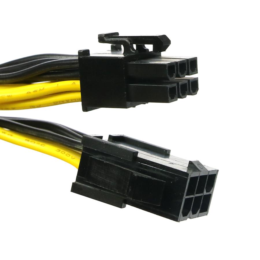 GPU電源分岐延長ケーブル】新品 PCI-E ケーブル 6ピン を 6ピン(オス