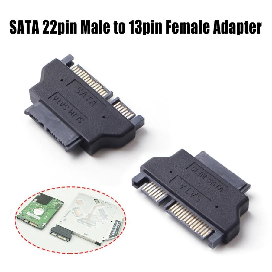 スリム SATA 変換アダプター SATA 22Pin (オス) ⇔ SLIM SATA 13Pin (メス) 変換 アダプター コネクタｘ1｜mechanicspk｜06