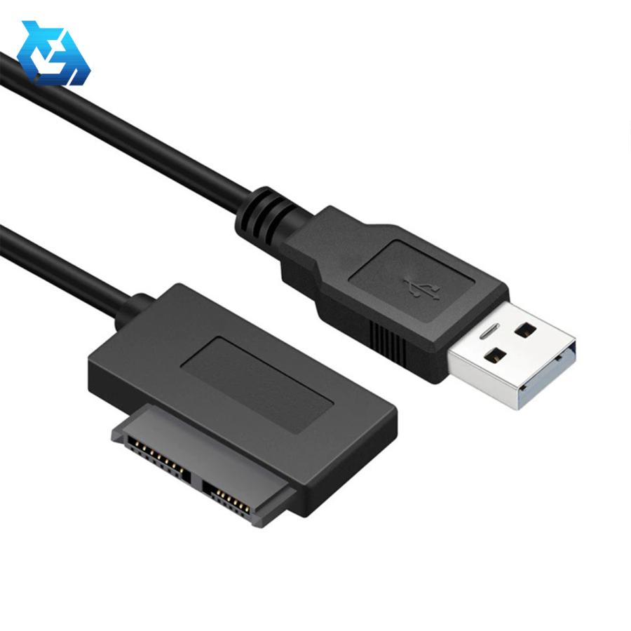 【30cmタイプ】スリムSATA を USB2.0 へ 変換アダプター SLIM SATA 13Pin ⇔ USB2.0 変換 プラグ＆プレイ 外部電源不要 ｘ1｜mechanicspk｜08