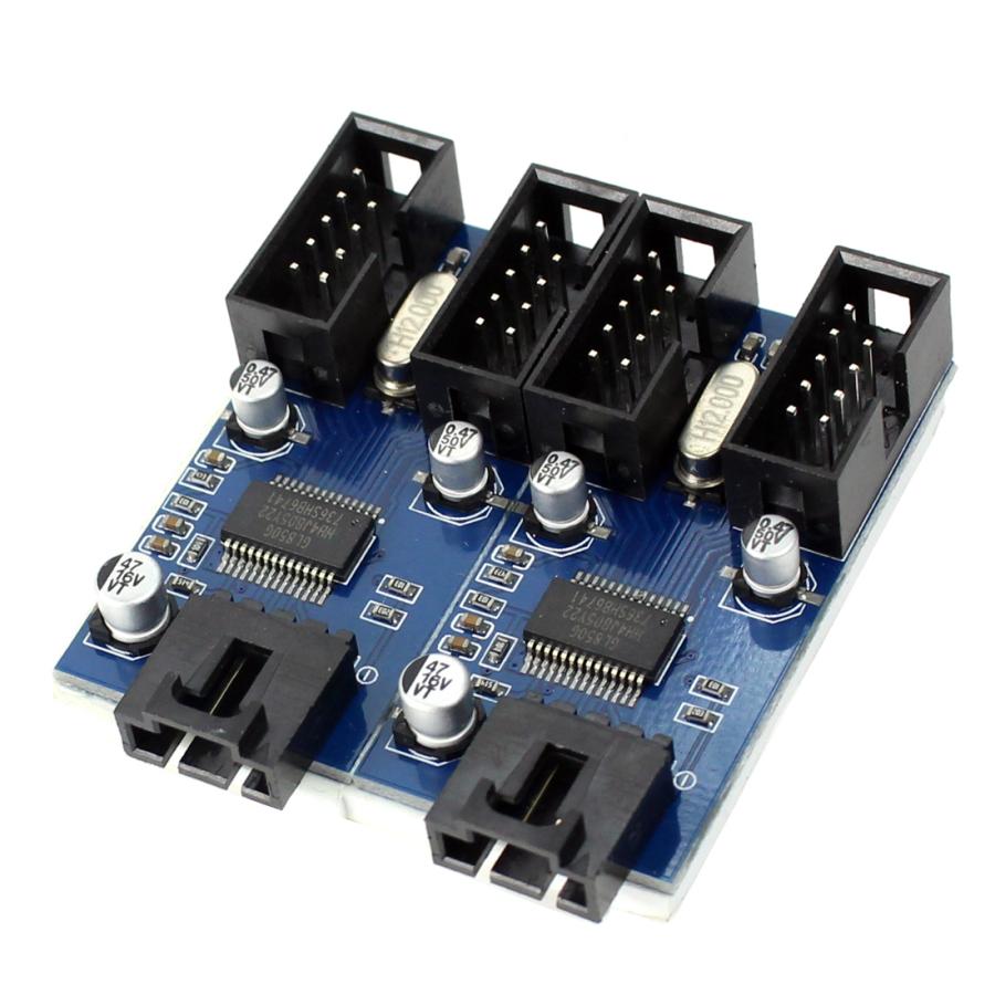内部USB9ピン電源用】マザーボードのUSB 9ピン 増設 内部用 4ポート