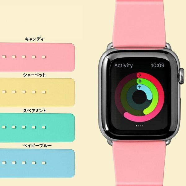 APPLE WATCH 1 2 3 4 5用 PASTELS BAND LAUT アップルウォッチ バンド スポーツ アップルウォッチ5 バンド ベルト スマートウォッチ apple watch series｜mechasmart｜02