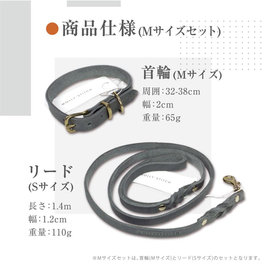 犬用首輪+リード Mサイズ 柴犬 ビーグル MOLLY&STITCH BUTTER CITY